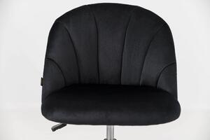 EMWOmeble Krzesło obrotowe OF-500 czarny welur/złota noga