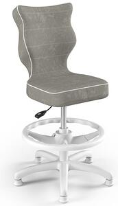 Obrotowe krzesło dla dzieci z podnóżkiem Petit White rozmiar 3 (119-142 cm)