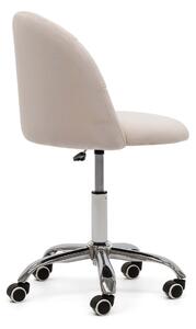 EMWOmeble Krzesło obrotowe OF-500 beżowy welur/srebrna noga