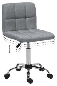 Krzesło biurowe regulowane szare tapicerowane poliester obrotowe na kółkach Marion Beliani