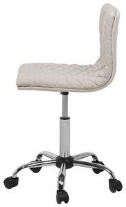 Nowoczesne krzesło biurowe białe materiałowe obrotowe regulowane Orlando Beliani