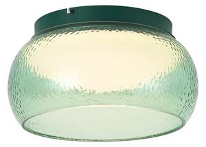 Lampa sufitowa Art Deco zielona ze szkłem z wbudowanym LED z 3-stopniowym ściemnianiem - Thimble