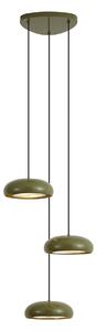 Retro Zielona Lampa Wisząca z Metalowymi Kloszami 6-punktowa - Macaron