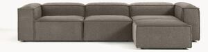 Sofa modułowa Bouclé z pufem Lennon (4-osobowa)