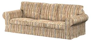 Pokrowiec na sofę Ektorp 3-osobową, nierozkładaną kolor beżowy tkanina strukturalna, wzorzysta