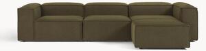 Sofa modułowa Bouclé z pufem Lennon (4-osobowa)
