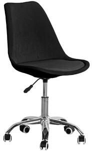 MebleMWM Krzesło obrotowe ART235C / welur, czarny