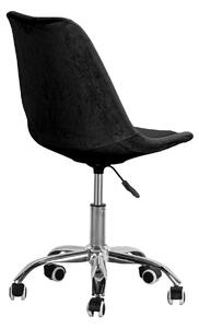MebleMWM Krzesło obrotowe ART235C / welur, czarny