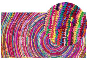Dywan wielokolorowy 80 x 150 cm ręcznie pleciony abstrakcyjny wzór Malatya Beliani