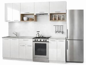 Zestaw mebli kuchennych - biały połysk + dąb sonoma 45x12x4 Z4-B65