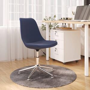 Obrotowe krzesło biurowe, niebieskie, obite tkaniną