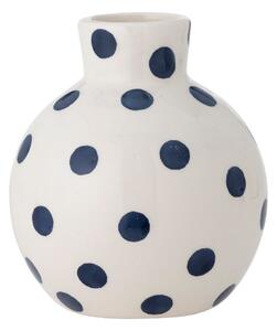 Biały ceramiczny ręcznie malowany wazon (wysokość 11 cm) Fian – Bloomingville