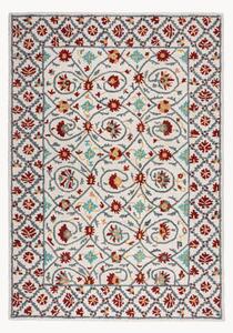 Ręcznie tuftowany dywan z wełny z krótkim włosiem Iris Traditional