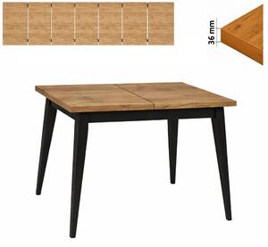 Stół 70x120/370 cm prostokatmy rozkładany, blat 3,6 cm, nogi Drewniane „ Trapezowe ” I ArtDHome