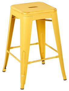 Zestaw 2 hokerów stołków barowych stalowy 60 cm żółto-złoty Cabrillo Beliani