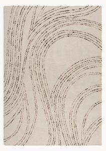 Ręcznie tuftowany dywan z wełny z wypukłą strukturą Abstract Swirl