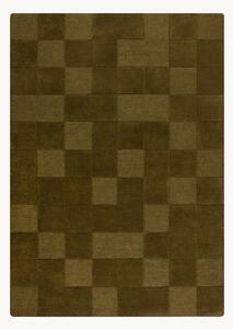 Ręcznie tuftowany dywan z wełny z wypukłą strukturą Checkerboard