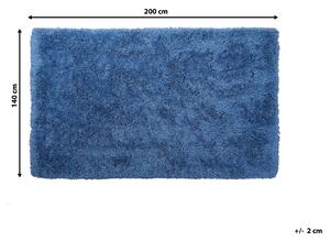 Puszysty dywan 140 x 200 cm niebieski poliestrowy chodnik shaggy Cide Beliani