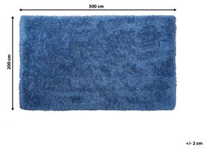 Puszysty dywan 200 x 300 cm niebieski poliestrowy chodnik shaggy Cide Beliani