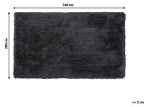 Puszysty dywan 200 x 300 cm czarny poliestrowy chodnik shaggy Cide Beliani