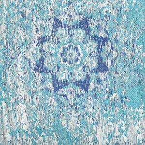 Dywan orientalny do salonu prostokątny 60 x 180 cm bawełna niebieski Almus Beliani