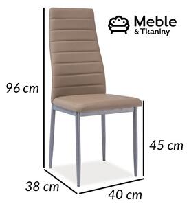 Signal Meble Krzesło H-261 Bis Alu Kuchnia/Jadalnia/Salon/Biuro/Pracownia Klasyczny Ciemny Beż