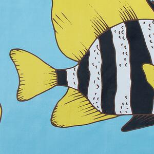 Dywan dziecięcy wielokolorowy okrągły ø 140 cm żółte rybki Fizme Beliani