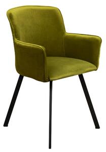 Krzesło do jadalni LOFT tapicerowane Zielone