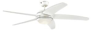 Wentylator sufitowy LED Bendan, biały, cichy – Westinghouse Westinghouse, Bendan, ściemnialny, biały, salon, drewno, nowoczesny