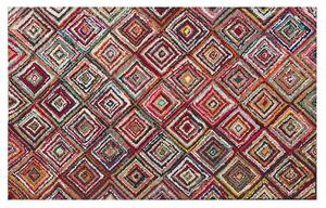 Nowoczesny dywan bawełniany wielokolorowy geometryczny wzór 140 x 200 cm Kaiseri Beliani