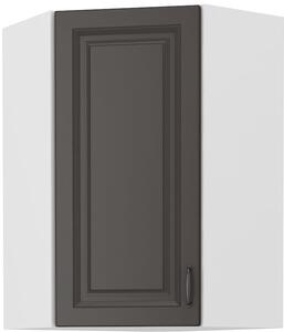 Szafka kuchenna wisząca górna narożna STILO 58x58 GN-90 1 F Grafit/Biały
