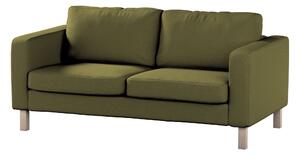 Pokrowiec na sofę Karlstad 2-osobową nierozkładaną krótki kolor zielony tkanina strukturalna