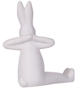 Zestaw 3 wielkanocnych figurek dekoracyjnych ręcznie wykonany joga królik Brest Beliani