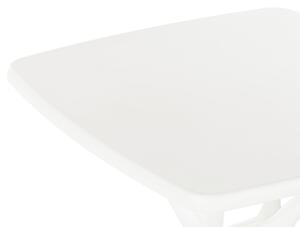 Stolik ogrodowy typu bistro plastikowy kwadratowy 70 x 70 cm biały Sersale Beliani