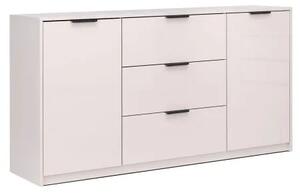 Beżowa duża komoda do przechowywania 160 cm kaszmir połysk A8-P80