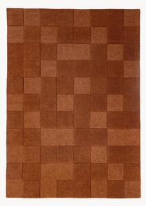 Ręcznie tuftowany dywan z wełny Checkerboard