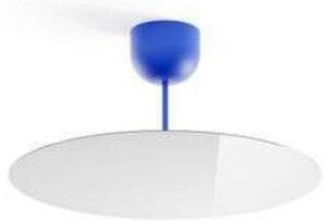 Lampa sufitowa Millimetro H23, niebieska/chromowana, Ø50 cm