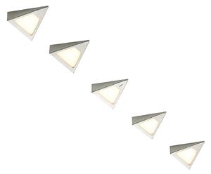 Odia Spoty 5 pcs. Steel PRIOS, Odia, ściemnialny, metaliczny, salon, metal, nowoczesny
