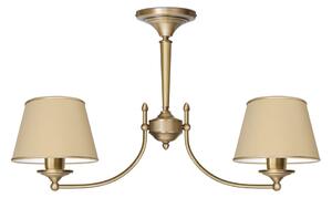 Lampa mosiężna z dwoma abażurami YA-S2AK