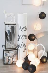 BLACK & WHITE Cotton Ball Lights 20 kul PREMIUM