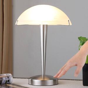 Lampa stołowa Viola Lindby, biały / opal, sypialnia, metal, nowoczesny