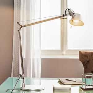 Artemide Lampa stołowa Tolomeo, aluminiowy / szary / cynkowy, biuro, aluminium, design