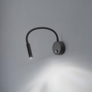 TK Lighting Lampa ścienna Lagos, 45 cm, czarna, lampka do czytania, regulowana, G9