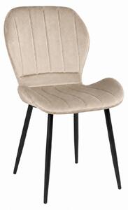 Krzesło Frezja beżowe welur do salonu do jadalni caffe latte 48x46x86 Ch46CL Begryf