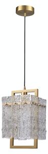 Monaco - lampa wisząca 16 cm prostokątny glamour luksusowy złoty