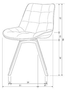 Szare krzesło obrotowe Sutton – WOOOD