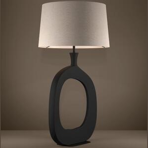 Eglo Eglo 390424 - Lampa stołowa DIEZMA 1xE27/60W/230V 88 cm czarna/kremowa EG390424