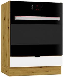 Szafka kuchenna pod piekarnik biały + dąb artisan W6-F57