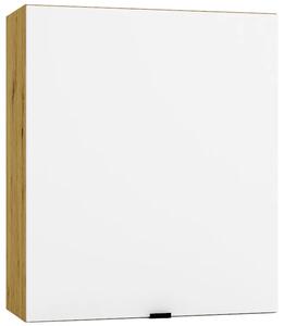 Jednodrzwiowa Szafka Biały Kuchenna Górna 60 Cm + Dąb Artisan S0-N79