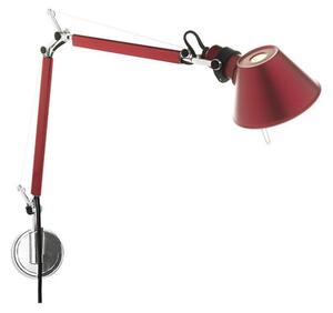 Lampa Ścienna Artemide, czerwony, gabinet | pracownia, aluminium, design